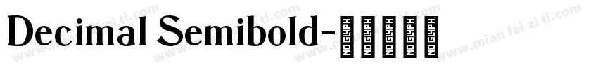 Decimal Semibold字体转换